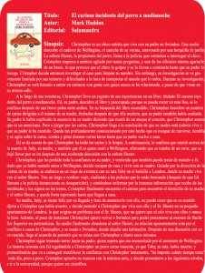 El curioso incidente del perro a medianoche resumen