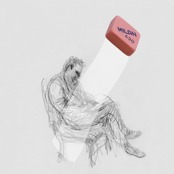 AUTORRETRATO CON GOMA