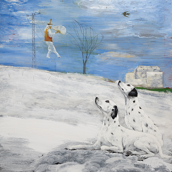 EQUILIBRISTA SOBRE LA NIEVE (2017) 162X162 cm